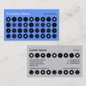 Cogs – ベビーブルーの黒 名刺 (正面/裏面)