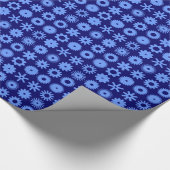 Cogs – ベビーブルーon深いネイビー ラッピングペーパー (角)