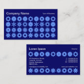 Cogs – ベビーブルーon深いネイビー 名刺 (正面/裏面)