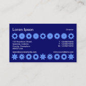 Cogs – ベビーブルーon深いネイビー 名刺 (裏面)