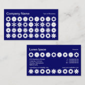 Cogs – ホワイトオン深い海軍 名刺 (正面/裏面)