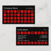 Cogs – 黒に赤 名刺 (正面/裏面)