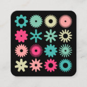 Cogs – 黒の色 スクエア名刺 (正面)