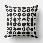 Cogs – 黒オン白 クッション (正面)