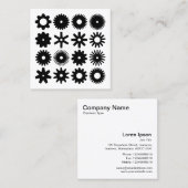 Cogs – 黒オン白 スクエア名刺 (正面/裏面)