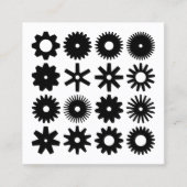 Cogs – 黒オン白 スクエア名刺 (正面)