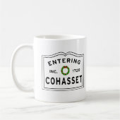 COHASSET MASSACHUSETTSの入力クリスマス・リース コーヒーマグカップ (左)
