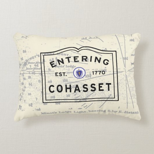 COHASSET MASSACHUSETTS通り符号Decoraの入力 アクセントクッション (正面)