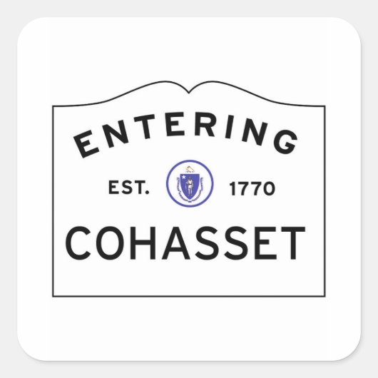 COHASSET MASSACHUSETTS通り署名の入力 スクエアシール (正面)