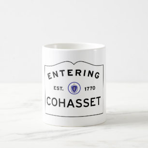COHASSET MASSACHUSETTS通り・サイン・コーヒーの入力 コーヒーマグカップ