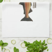 Coho -銀製サケ(段階を産んでいる) キッチンタオル (折り畳み)