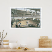 Coiling the telegraph cable in the tanks at the wo ポスター (キッチン)