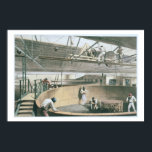 Coiling the telegraph cable in the tanks at the wo ポスター<br><div class="desc">Image:192780  Coiling the telegraph cable in the tanks at the works in Greenwich,  from 'The Atlantic Telegraph' by William Howard Russell,  published 1866 (colour litho) (see also 192775-779,  192781-791). Dudley,  Robert (fl.1865-91). Private Collection,  The Stapleton Collection.  Art,  Fine Art.</div>