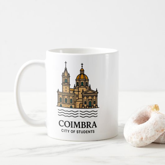Coimbra City of Students Mug – Portugal Travel Sou コーヒーマグカップ (ドーナツ)