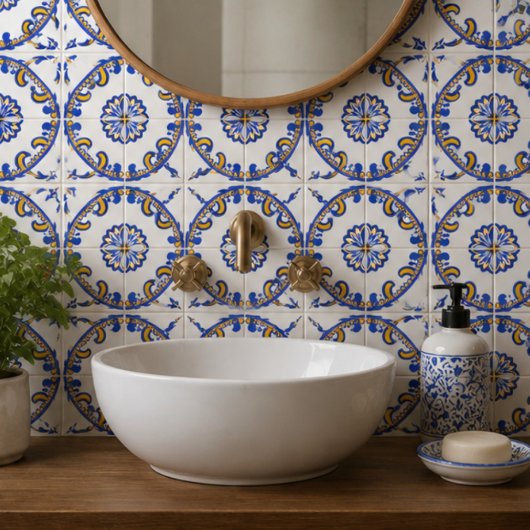Coimbra Crown Vintage Portuguese Mediterranean タイル