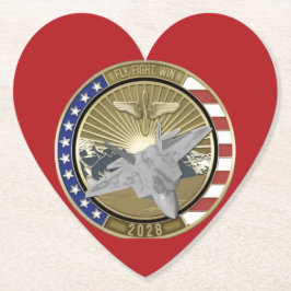 Coin 1 Heart Shaped Coasters ペーパーコースター