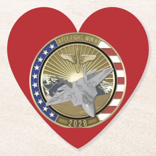 Coin 1 Heart Shaped Coasters ペーパーコースター (正面)