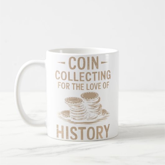Coin Collecting For The Love Of History Numismatic コーヒーマグカップ (左)