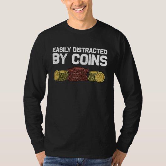 Coin Collector  For Men Women Kids Coin Collecting Tシャツ (正面)