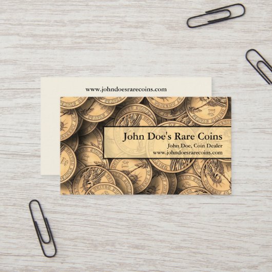 Coin Dealer Business Card 名刺 (正面/裏面インサイチュ)