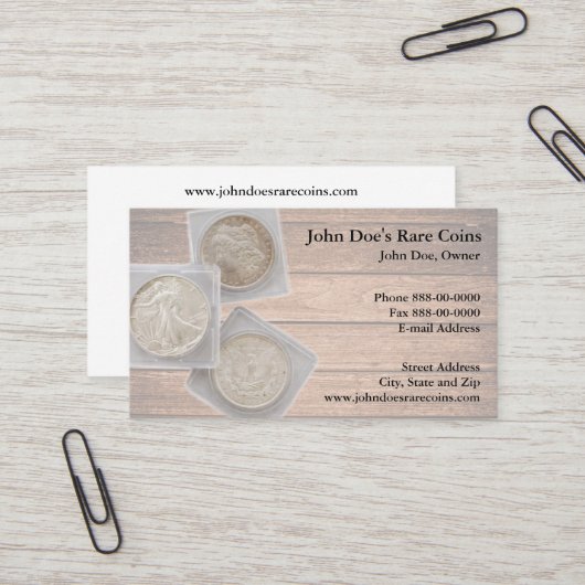 Coin Dealer Business Card 名刺 (正面/裏面インサイチュ)