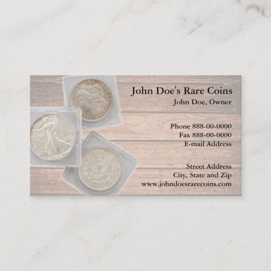 Coin Dealer Business Card 名刺 (正面)