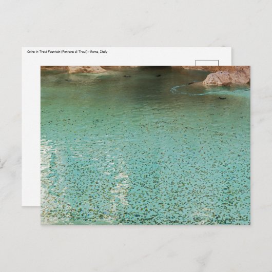 Coins in Trevi Fountain – ローマ、イタリア ポストカード (正面/裏面)