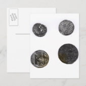 Coins of Cunobelinus or Cymbeline, King of Mercia ポストカード (正面/裏面)