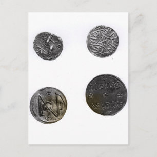 Coins of Cunobelinus or Cymbeline, King of Mercia ポストカード