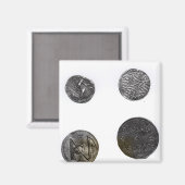 Coins of Cunobelinus or Cymbeline, King of Mercia マグネット (正面/裏面)