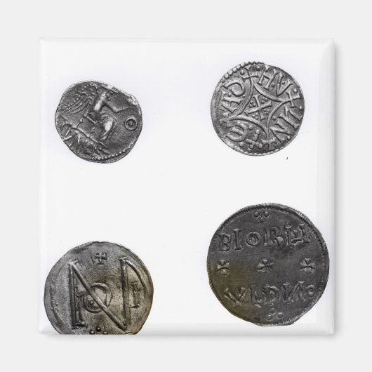 Coins of Cunobelinus or Cymbeline, King of Mercia マグネット (正面)