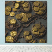 Coins of Treasure Island キャンバスプリント (インサイチュ (ウッドフロア))