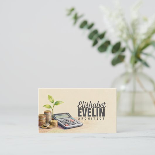 Coins, Sprout and Calculator 名刺 (スタンド正面)