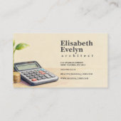 Coins, Sprout and Calculator 名刺 (裏面)