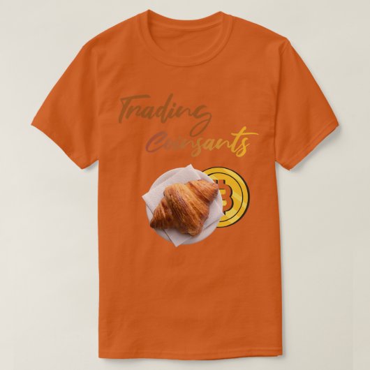 Coinsants Cryptocurrenciesと朝食 Tシャツ (デザイン正面)