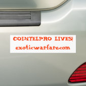COINTELPROの生命! exoticwarfare.com バンパーステッカー (車上)