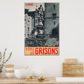 Coire, Visitez les Grisons, Travel Poster ポスター (キッチン)