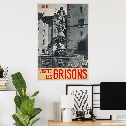 Coire, Visitez les Grisons, Travel Poster ポスター (ホームオフィス)