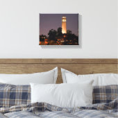 Coit Tower at Night キャンバスプリント (インサイチュ (寝室))
