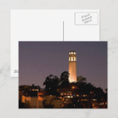 Coit Tower at Night ポストカード (正面/裏面)