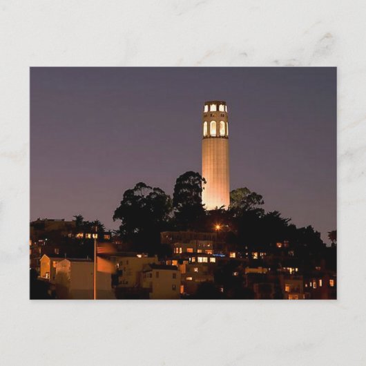 Coit Tower at Night ポストカード (正面)