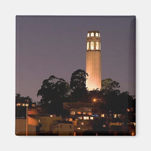 Coit Tower at Night マグネット (正面)