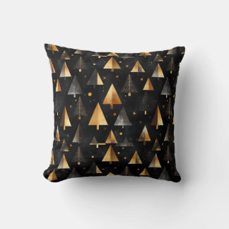 Cojín Black and Gold Trees Decorative Modern クッション