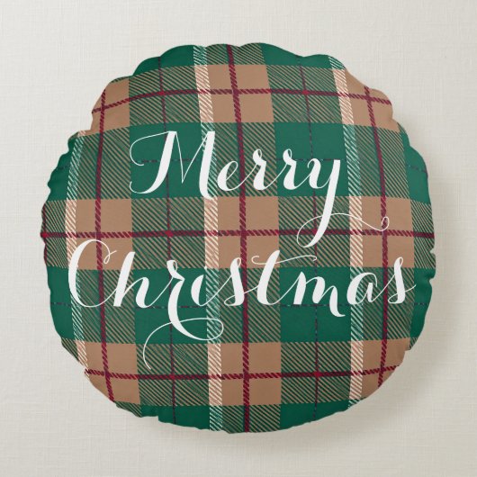 Cojín Clásico a Cuadros  ラウンドクッション (正面)