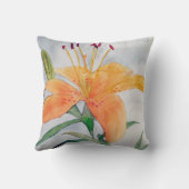 Cojín con acuarela de  lirio naranja クッション (裏面)