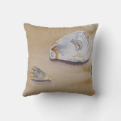 Cojín con acuarela de ostras クッション (裏面)