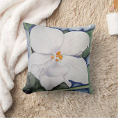 Cojín con acuarela de violeta africana クッション (ブランケット)