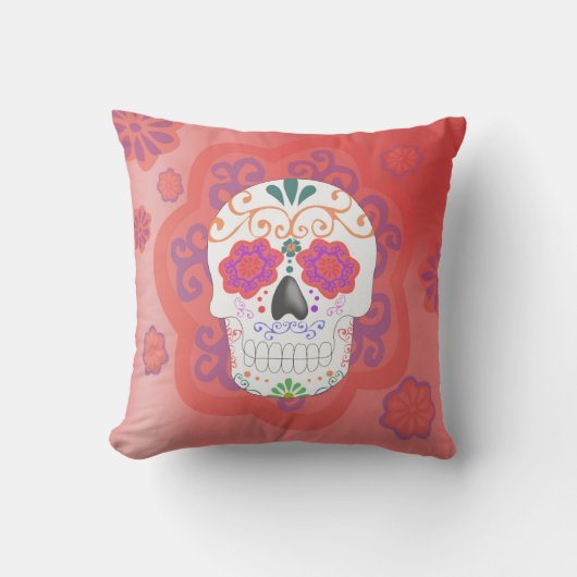 Cojín de Calavera mexicana クッション (正面)