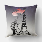 Cojín de la Torre Eiffel con caligrafía クッション (裏面)