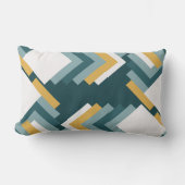 Cojín de moda en tonos verdes y mostaza ランバークッション (正面)